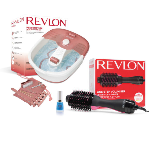 Zestaw REVLON Suszarko-lokówka RVDR5222 + płyn do skórek + masażer PEDIPREP SPA Suszarko-lokówka do włosów REVLON Pro Collection RVDR5222 czarny + płyn do skórek + masażer Zestaw REVLON Suszarko-lokówka RVDR5222 + płyn do skórek + masażer PEDIPREP SPA Suszarko-lokówka do włosów REVLON Pro Collection RVDR5222 czarny + płyn do skórek + masażer