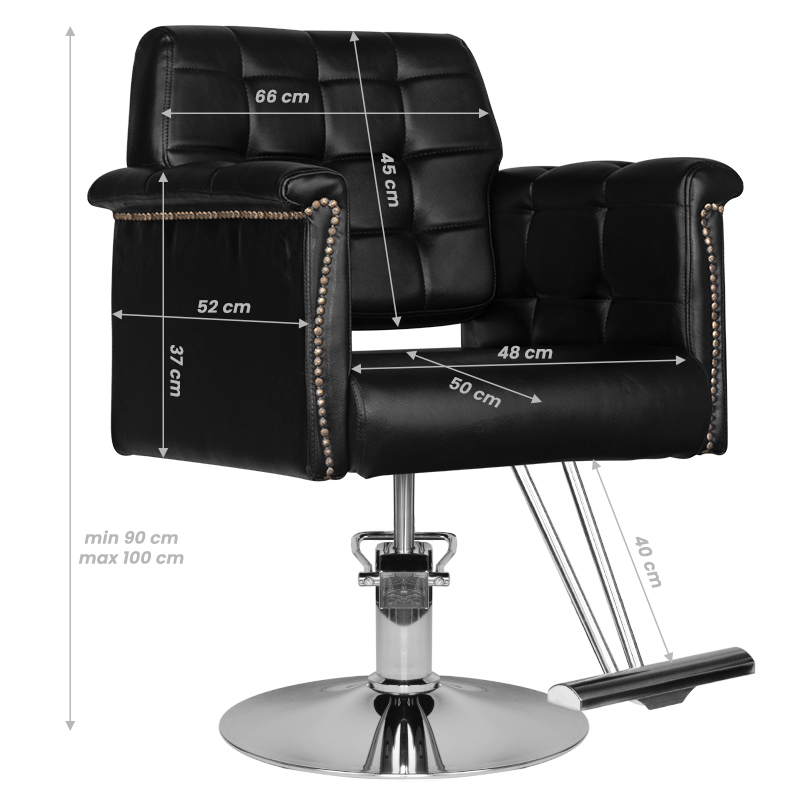 Hair System fotel fryzjerski HS48 czarny Hair System fotel fryzjerski HS48 czarny