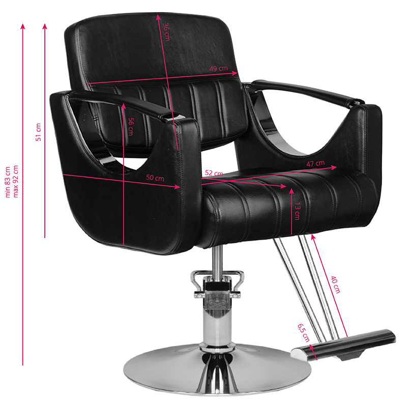 Hair System fotel fryzjerski HS52 czarny Hair System fotel fryzjerski HS52 czarny