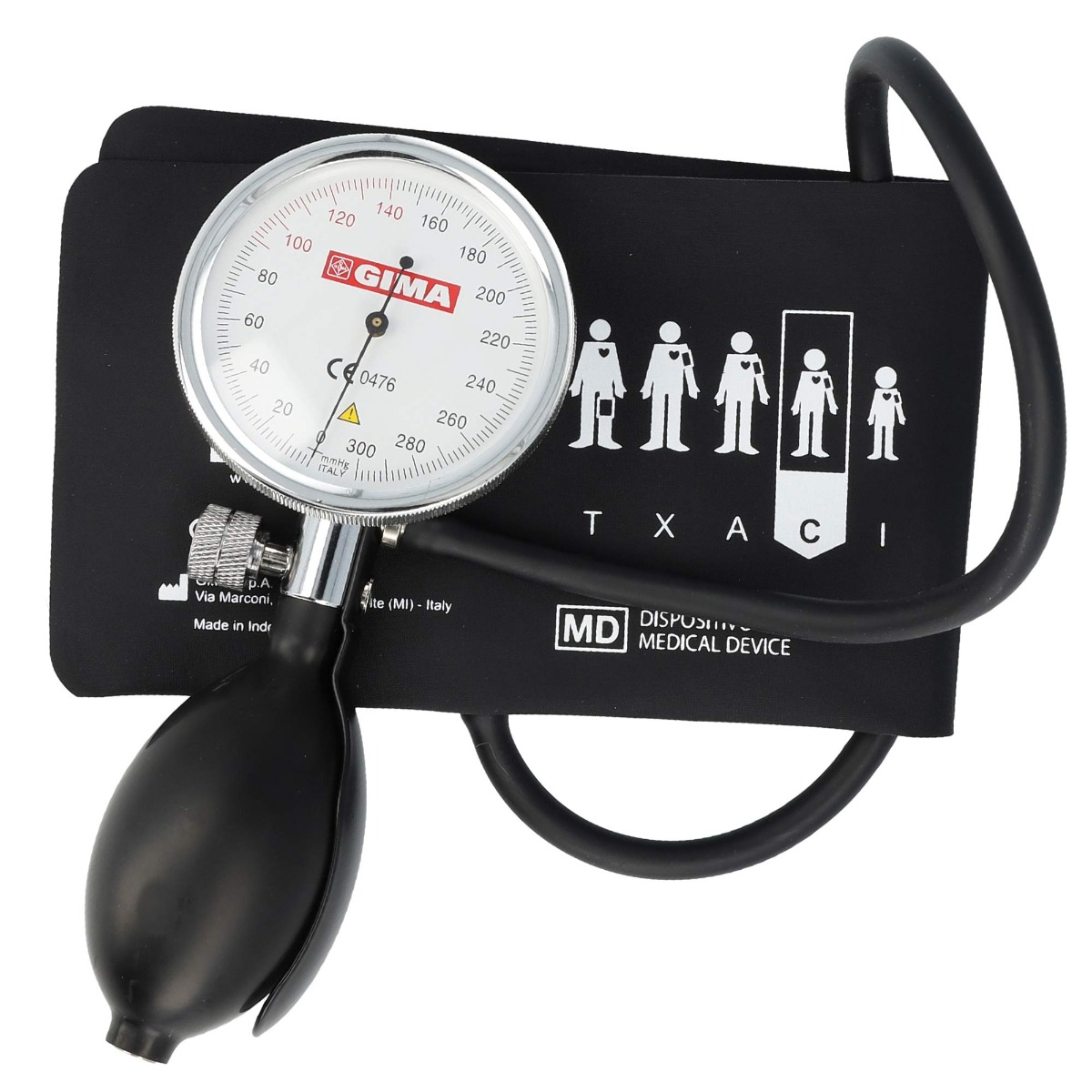 Ciśnieniomierz zegarowy GIMA SIRIO KIT Ciśnieniomierz zegarowy + zestaw 3 mankietów Ciśnieniomierz zegarowy GIMA SIRIO KIT Ciśnieniomierz zegarowy + zestaw 3 mankietów