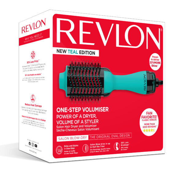 REVLON RVDR5222T One-Step Hair TEAL Suszarko-lokówka REVLON w kolorze morskim REVLON RVDR5222T One-Step Hair TEAL Suszarko-lokówka REVLON w kolorze morskim