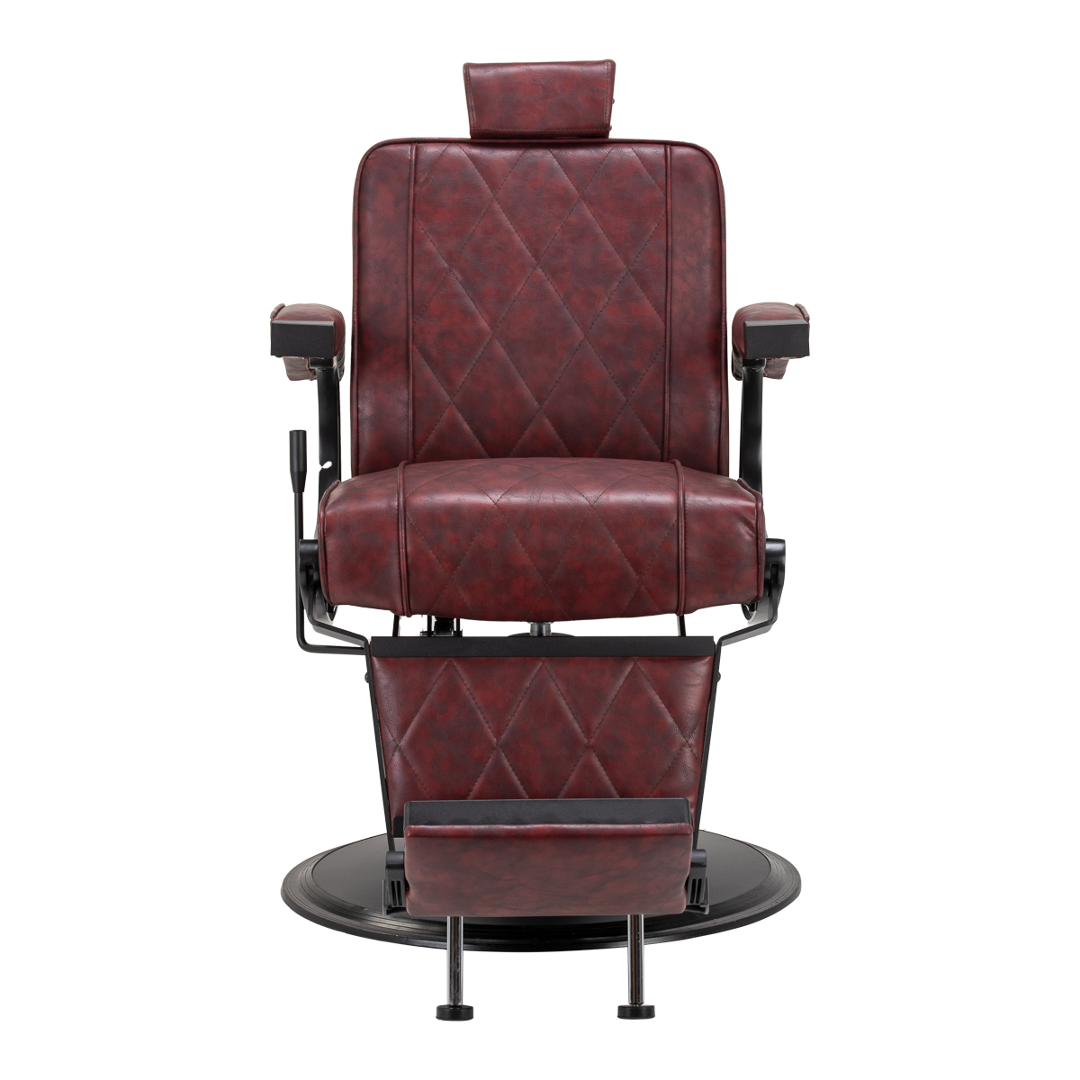 Fotel barberski Hair System BM88066B bordowy na czarnej podstawie Fotel barberski Hair System BM88066B bordowy na czarnej podstawie