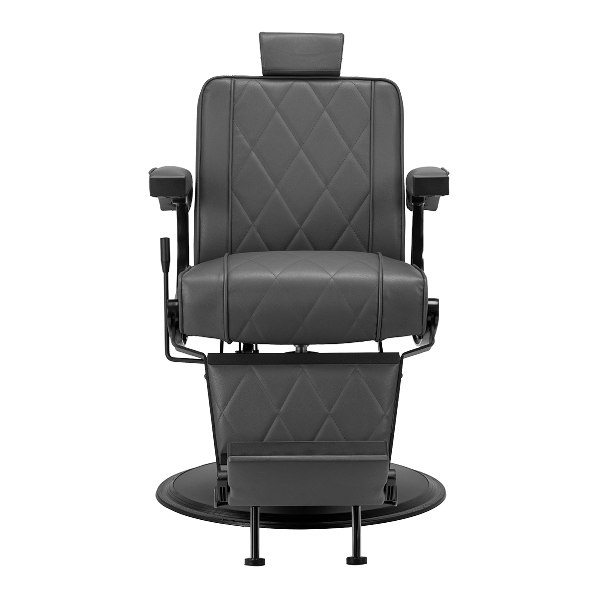 Fotel barberski Hair System BM88066B szary na czarnej podstawie Fotel barberski Hair System BM88066B szary na czarnej podstawie