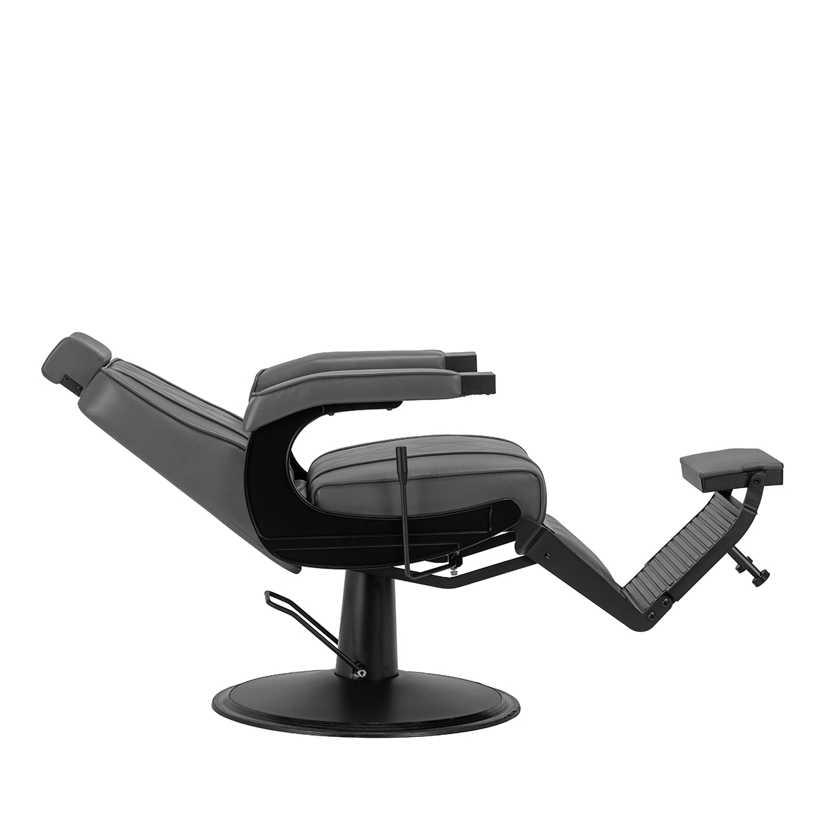 Fotel barberski Hair System BM88066B szary na czarnej podstawie Fotel barberski Hair System BM88066B szary na czarnej podstawie