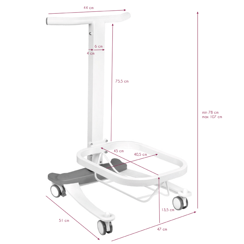 Brodzik do pedicure Comfort na kółkach z funkcją Lift Brodzik do pedicure Comfort na kółkach z funkcją Lift